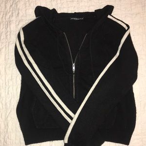 Brandy Melville Black Hooded Sweater
